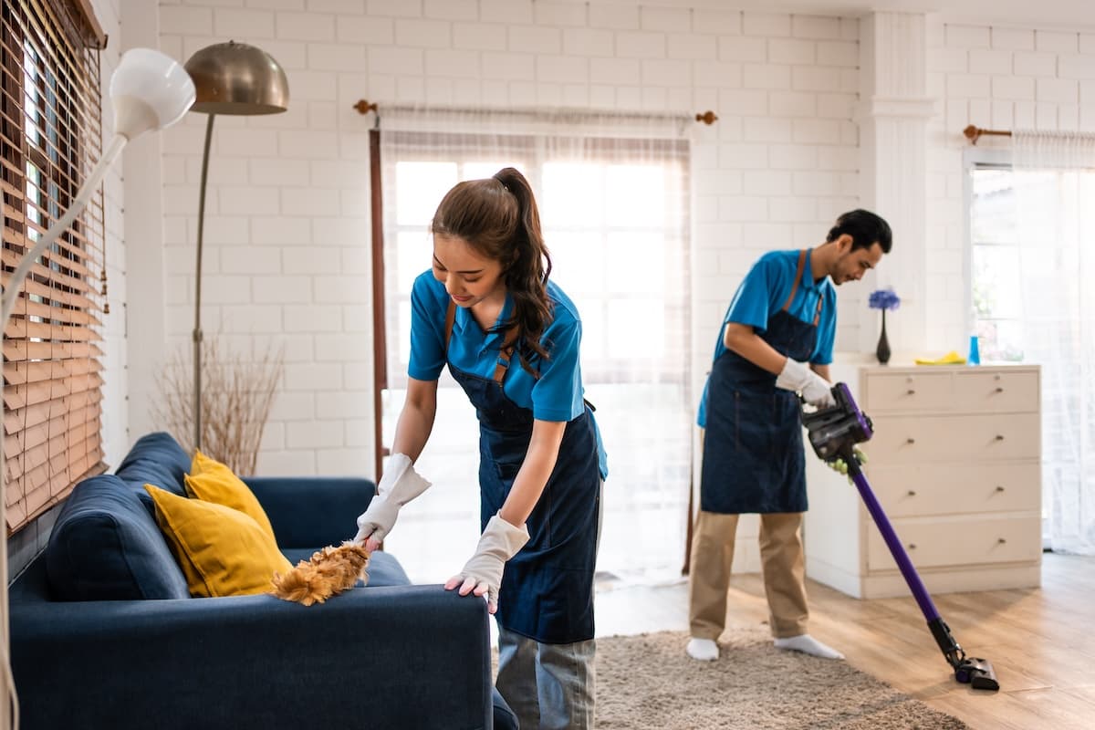 Home care team at work